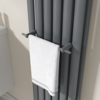 Refurbished Anthracite Designer Towel Holder for Steel & Electric Radiators - 320mm