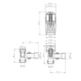 Refurbished - Elego White Modern TRV Angled Thermostatic Radiator Valves With Lockshield