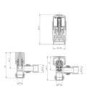 Refurbished Elego White Modern TRV Angled Thermostatic Radiator Valves With Lockshield