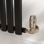 GRADE A1 - Elego Chrome Modern TRV Corner Thermostatic Radiator Valves With Lockshield
