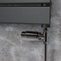 Refurbished - Elego Black Nickel Modern TRV Straight Thermostatic Radiator Valves With Lockshield