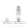 Refurbished - Elego Black Nickel Modern TRV Straight Thermostatic Radiator Valves With Lockshield