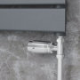 Refurbished Elego Chrome Modern TRV Straight Thermostatic Radiator Valves With Lockshield
