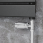 Refurbished Elego Chrome Modern TRV Straight Thermostatic Radiator Valves With Lockshield
