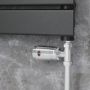 Refurbished - Elego Chrome Modern TRV Straight Thermostatic Radiator Valves With Lockshield