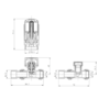 Refurbished - Elego Chrome Modern TRV Straight Thermostatic Radiator Valves With Lockshield