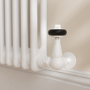 Refurbished Maesta White Traditional TRV Corner Thermostatic Radiator Valves With Lockshield