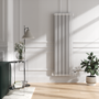 Refurbished Maesta White Traditional TRV Corner Thermostatic Radiator Valves With Lockshield