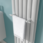 GRADE A1 - White Designer Towel Holder for Steel & Electric Radiators - 320mm