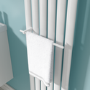 GRADE A1 - White Designer Towel Holder for Steel & Electric Radiators - 320mm
