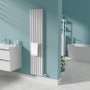 GRADE A1 - White Designer Towel Holder for Steel & Electric Radiators - 320mm