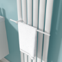 Refurbished White Designer Towel Holder for Steel & Electric Radiators - 420mm