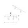 Refurbished White Designer Towel Holder for Steel & Electric Radiators - 420mm