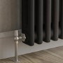 GRADE A1 - Reggio Midnight Black Vertical Double Column Traditional Radiator 1800x470mm 4399 BTU - Cast Iron Style