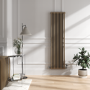 GRADE A1 - Reggio Beige grey Vertical Double Column Traditional Radiator 1800x470mm 4399 BTU - Cast Iron Style