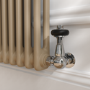 GRADE A1 - Reggio Beige grey Vertical Double Column Traditional Radiator 1800x470mm 4399 BTU - Cast Iron Style