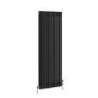 Refurbished Reggio Midnight Black Vertical Double Column Traditional Radiator 1500x560mm 4458 BTU - Cast Iron Style