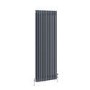 Refurbished Reggio Anthracite Vertical Double Column Traditional Radiator 1500x560mm 4458 BTU - Cast Iron Style
