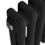 GRADE A1 - Reggio Midnight Black Vertical Double Column Traditional Radiator 1800x560mm 5279 BTU - Cast Iron Style