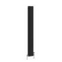 Reggio Midnight Black Vertical Triple Column Traditional Radiator 1500x200mm 1875 BTU - Cast Iron Style