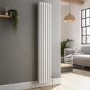 GRADE A1 - Reggio White Vertical Triple Column Traditional Radiator 1500x290mm 2813 BTU - Cast Iron Style