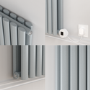 Refurbished Salt & Pepper Vertical Smart Electric Radiator with Wi-Fi Thermostat - 1.2KW - H1600xW354 - Bathroom Safe