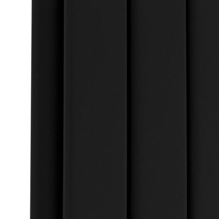 Riace Midnight Black Vertical Flat Designer Radiator 1600x408mm Double Panel 3687 BTU