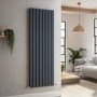 Refurbished Riace Anthracite Vertical Flat Designer Radiator 1600x544mm Double Panel 4916 BTU