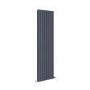 GRADE A1 - Riace Anthracite Vertical Flat Designer Radiator 1800x544mm Double Panel 5557 BTU