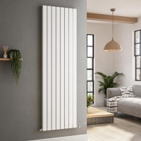 Refurbished - Riace White Vertical Flat Designer Radiator 1800x544mm Double Panel 5557 BTU