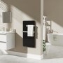 Refurbished - Low Energy 380w Infrared Designer Glass Wall Mounted Heater with Towel Rail and Smart WiFi Alexa - IP24 Bathroom Safe