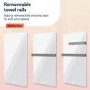 Refurbished 380W Smart Infrared Vertical Anthracite Glass Designer Wall Heater 450x900mm with Optional Towel Rail - IP24 Bathroom Safe