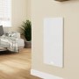 Refurbished 600W Smart Infrared Vertical White Glass Designer Wall Heater 550x1100mm with Optional Towel Rail - IP24 Bathroom Safe