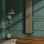 Refurbished Beige Grey Vertical Smart Electric Radiator with Wi-Fi Thermostat - 2000W - H1800xW354 - Bathroom Safe