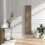 Refurbished Beige Grey Vertical Smart Electric Radiator with Wi-Fi Thermostat - 2000W - H1800xW354 - Bathroom Safe