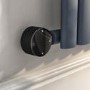 Refurbished Midnight Black Electric Vertical Designer Radiator 2kW with Wifi Thermostat - H1800xW354mm - IPX4 Bathroom Safe