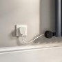 Refurbished Midnight Black Electric Vertical Designer Radiator 2kW with Wifi Thermostat - H1800xW354mm - IPX4 Bathroom Safe