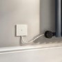 Refurbished Midnight Black Electric Vertical Designer Radiator 2kW with Wifi Thermostat - H1800xW354mm - IPX4 Bathroom Safe