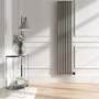 Refurbished Smoked Stone Vertical Smart Electric Radiator with Wi-Fi Thermostat - 2000W - H1800xW354 - Bathroom Safe