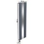 Refurbished Anthracite Electric Vertical Designer Radiator 1.2kW with Mirror and Wifi Thermostat - H1800xW500mm - IPX4 Bathroom Safe