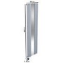 Light Grey Electric Vertical Designer Radiator 1.2kW with Mirror and Wi-Fi Thermostat - H1800xW500mm - IPX4 Bathroom Safe