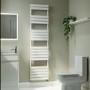 GRADE A1 - Riace White Vertical Flat Towel Radiator 1800x450mm Single Panel 2471 BTU