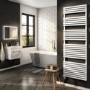 Refurbished White Electric Towel Radiator 1.2kW with Wifi Thermostat - H1800xW600mm - IPX4 Bathroom Safe