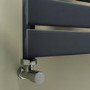 GRADE A1 - Riace Anthracite Vertical Flat Towel Radiator 650x400mm Single Panel 870 BTU