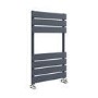 GRADE A1 - Riace Anthracite Vertical Flat Towel Radiator 650x400mm Single Panel 870 BTU