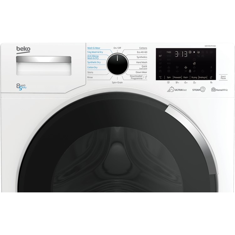 Refurbished Beko WDEY854P44QW Smart Freestanding 8/5KG 1400 Spin Washer Dryer White