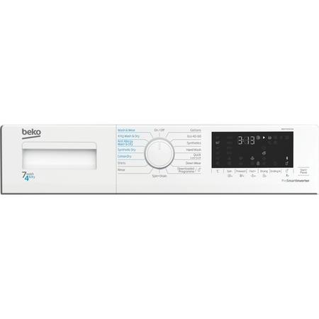 Refurbished Beko WDK742421W Smart Freestanding 7/4KG 1200 Spin Washer Dryer White