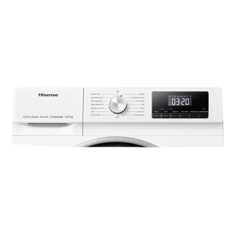 Refurbished Hisense WDQY1014EVJM Freestanding 10/6KG 1400 Spin Washer Dryer