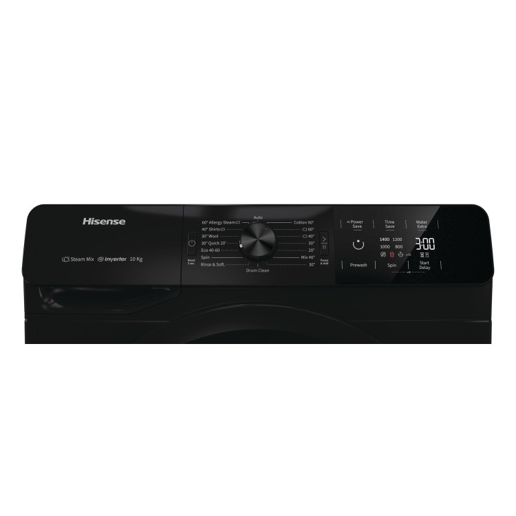 Hisense 10kg 1400rpm Freestanding Washing Machine - Black