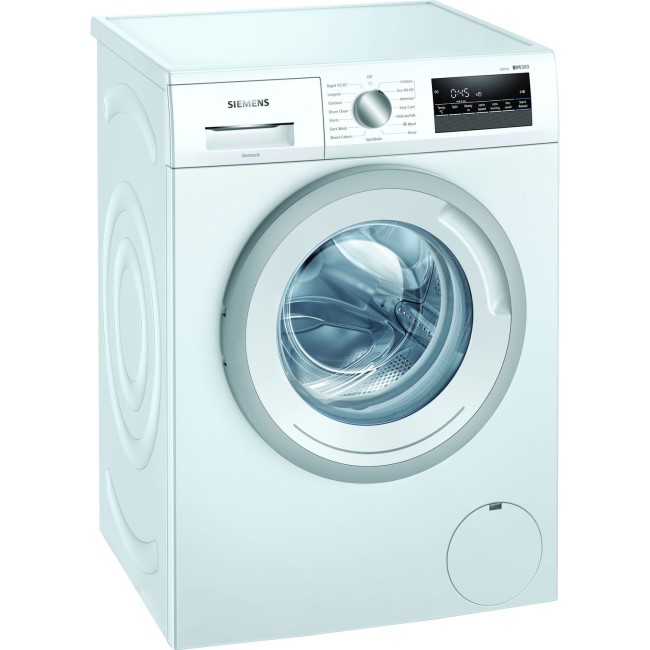 Refurbished Siemens WM14N202GB iQ300 Freestanding 8KG 1400 Spin Washing Machine With Quiet IQdrive Motor - White